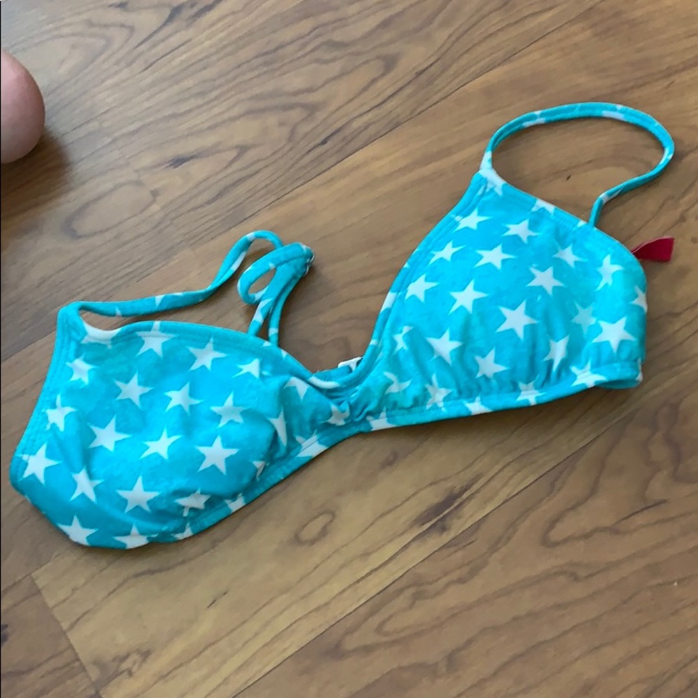 Turquoise bikini star top